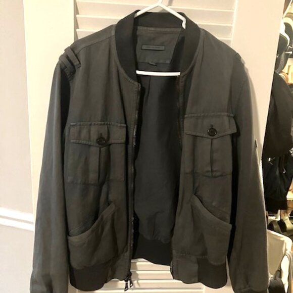 John Varvatos Utility-Bomber Grey Jacket Full Zip Men’s Small-Medium - Picture 5 of 5